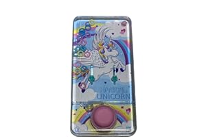 MIBANDERA Mini Giochi d'Acqua Ad Anelli per Ragazze e Ragazzi - Gioco di Abilità di Viaggio - Aguaplay - Acqua Geme - Aqua Play (Unicorno 01 Rosa)