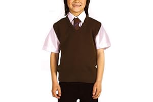 CKL Boys School Uniform V Neck Sleeveless Slipover Wool Mix Tanktop Jumper