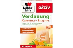 ‎DOPPELHERZ Doppelherz Verdauung Curcuma + Enzyme - Calcium trägt zur normalen Funktion von Verdauungsenzymen bei - 30 Kapseln