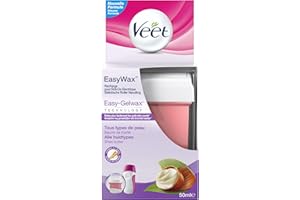Veet EasyWax - Recharges de Cire Chaude Epilation 50 ml - Bras et Jambes - Beurre de Karité