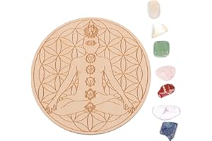 HEALLILY Piedras de Chakra Cristales Curativos Cristales Curativos Cuarzo para La Curación La Meditación El Equilibrio Del Chakra