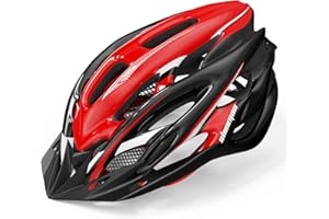 Shinmax Casco Bicicleta Adulto con Luz LED Certificado CE Casco de Bicicleta con Visera Extraíble Casco MTB Hombre Mujer Casco Bici Casco Ciclismo para Montaña Casco para Bicicleta Ajustable
