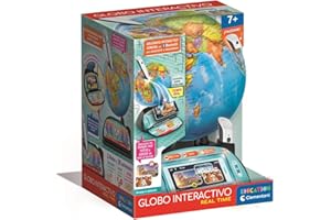 Clementoni - Globo Digital Real Time - Juego Educativo Interactivo para Niños - Aprende Geografía y Cultura General - Desarrolla la Memoria y el Intelecto - A Partir de 7 Años - 55523