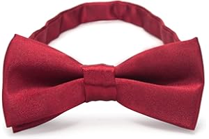 RSXING Kids Bow Tie Classic Pre-Tied Bow Tie Toddlers Bowties Baby Adjustable Bow Tie Boys Solid Color Tuxedo Bowtie for Wedding Birthday Party Fashion Accessory