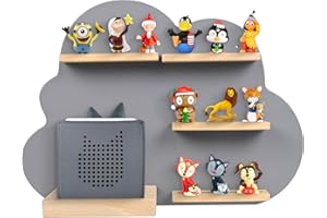 ZOEON Mensola per bambini compatibile con Toniebox e compatibile con Tonies per oltre 15 personaggi - Mensola da parete per la scatola musicale - per giocare e collezionare - per la cameretta dei