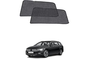 EVOOOR Auto-Sonnenschutz für VW Passat B8 Variant (2016–2022), Sonnenblenden für hintere Seitenfenster, Atmungsaktiv, UV-Schutz und Wärmeisolierung, Doppelte Schutzwirkung für Baby-2er Set