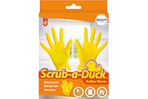 AIRPURE Scrub a Duck Rubber Cleaning Gloves | Washing Up
