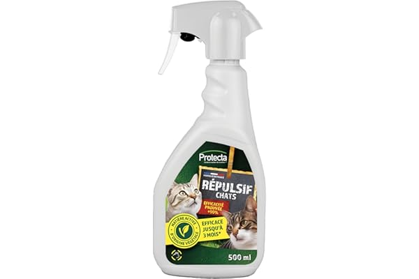 Répulsif Chats Intérieur et Extérieur, Spray Anti-Griffure et Marquage Urinaire, 500ml – Protection Efficace pour Mobilier et Jardins