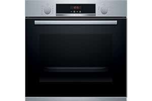 Bosch Home & Kitchen Appliances Bosch HBS573BS0B Serie 4 Built-in Oven with Pyrolytic Cleaning, 3D Hotair, Autopilot 10, LED display control, 60 x 60 cm, Stainless steel