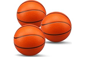 MECHANIKER 13CM Mini Schaum Basketball für Reifen, Squeeze Spielzeug für Über Die Tür Reifen, Ersatz Bälle für Kinder Strand Indoor Outdoor Spiel, Stress Relief Geschenk 3 PCS, Orange