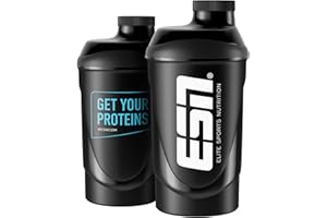 ESN Shaker, Get Your Proteins, Blau 600 ml, auslaufsicher, mit Messskala zum einfachen Dosieren, frei von BPA & DEHP