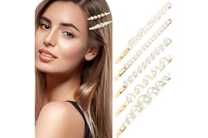 WILLBOND 5 Fermagli per Capelli con Perle Artificiali Forcine per Capelli con Perle Artificiali Dolci Elegante Barretta per Capelli in Finta Perla Accessori per Capelli da Sposa per Donne Ragazze
