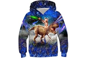 Goodstoworld Bluza z kapturem z nadrukiem 3D, dla chłopców i dziewczynek, zabawna bluza z kapturem, dla dzieci w wieku 4-16 lat