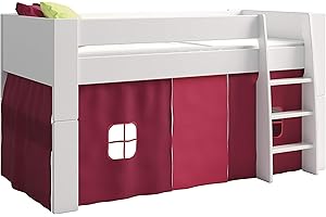 Steens Kids Tent for Mid Sleeper Bed, Purple/Pink