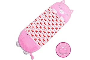 KEITE Sac de Couchage 2 en 1 pour Enfant avec Oreiller, Doux, Confortable, Facile à Transporter, Sac de Couchage pour Sieste, pour Les Enfants de 3-6 Ans