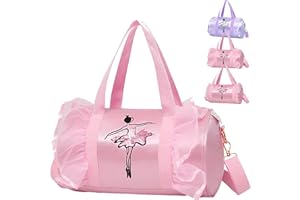 XIEXIESHER Sac de Danse de Ballet pour Fille, Sac de Danse Classique Fille, Sac à Bandoulière pour Enfants, Sac bandoulière Danse Cadeau de Noël Fille