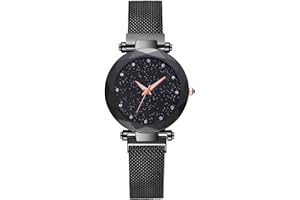 ACKSSI Wrist Watch for Women, Fashion Giltter Sparkle Bling Designed Quartz Analog Women's Watch with Stainless Steel Strap