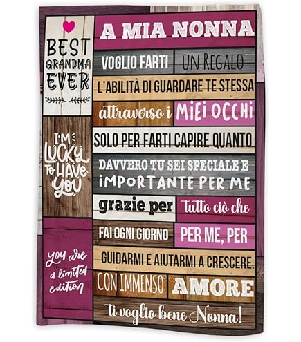 Plaid in Pile Dedica Lettera idea regalo Nipote Nipoti Nonno Nonna Nonni