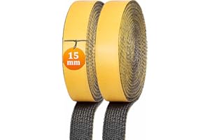 GUUFOO 2pcs Hitzebeständiges Dichtband,15 MM W Feuerfestes Dichtungsband, Selbstklebend,Glasgewebe hitzebeständig bis 550°C Länge 2 M für Kaminofen Kamintür Smoker Ofendichtschnur(2mm)