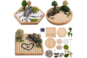 WEBEEDY Mini Japanese Zen Sand Garden Kit - Cute Home Office Decor with Meditation Accessories for Relaxation