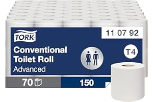 Tork weiches Kleinrollen Toilettenpapier Weiß T4, Advanced, 3-lagig, 70 × 150 Blätter, 110792