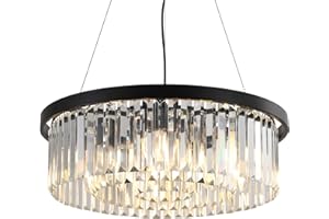‎AHXIAOZN AHXIAOZN Moderne Kristall Kronleuchter,Wohnzimmer Kristall Lampe,Moderne Deckenleuchte,60CM Rund Hängellampe Lüster,für Flur Balkon Küche Schlafzimmer Dekorative