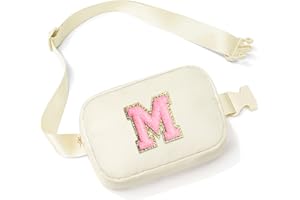 Parima Buchstaben Bauchtasche Mädchen Weihnachten - Personalisierte Gürteltasche Weihnachten Geschenke für Frauen Kinder Geburtstagsgeschenk für Teenager Mädchen Kinder Bauchtasche mit Buchstaben M