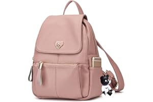 AINUOEY Donna Borse a Zaino Borsa a Zainetto Elegante Tracolla Zaini Firmate Marca Zainetti Antifurto PU pelle 73502 1 pz Rosa Chiaro