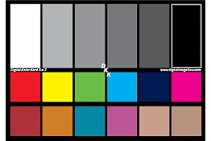 DGK Color Tools DKK 5" x 7" Set of 2 White Balance and Color Calibration Charts with 12% and 18% Gray - Includes Frame Stand and User Guide