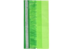 Pracht Creatives Hobby 7074-20035 Decorazioni Mix Verde/Argento, 3 Mezze Piastre, Circa 200 x 50 x 0, Striscia di Cera, per Modellare e Decorare Candele, Green-Tone Silver, 200 x 100 x 0,5 mm