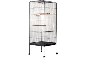 AQPET Volière Cage pour Oiseaux canaris complète, sans Toit - 146 x 54 x 54 cm