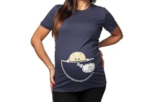 T-SHIRTERIA Tshirt Lunga da Donna Ideale per Il Premaman - STO ARRIVANDO - Maglietta Premaman Divertente - Regalo Futura Mamma - Idea Regalo per Futura Mamma