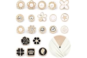MIUNPRI Broche Femme Boutons Non Cousus Et Antidérapants, 20 Pin Fixe Anti Exposition Broche De Sécurité Empêcher Exposition Accidentelle Broches Normale Plastique Pour Vêtements Jeans Foulards Décoration