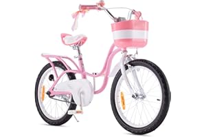 ROYALBABY Royal Baby Little Swan Vélo Enfant Fille Vélo Frein à Main et rétropédalage 18 Pouces à partir de Rose Enfants Vélo