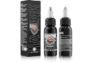 HAWINK Tinta de Tatuaje Profesional Negro Puro 1 Botella con 1oz (30ml) Pure Black Ink TI203DE-30-001