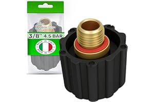 Tapon de Válvula con Rosca Macho de 3/8" y Presión de Trabajo de 4,5 Bar para Polti Vaporella o para Polti Vaporeta - Completo con Junta - Garantía de 5 Años - MADE IN ITALY - ONIX TECH