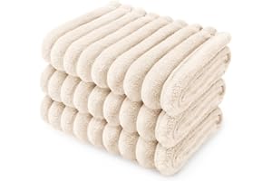 luciphia 3 Pezzi Coperta per Cani Gatto Lavabile Soffice Durevole, Morbida e Calda Flanella, Tappetino Protezione per Mobili Bambini Cane Gatti Beige 52_x_76_cm