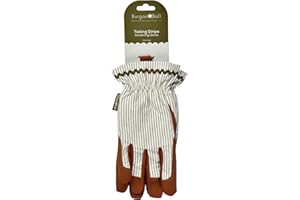 Burgon & Ball Colour Collection - Guantes de rayas color verde oliva