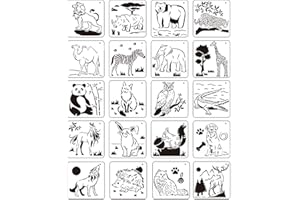 TOZBLEU 20 pcs stencil per Animali pittura,Riutilizzabili Disegno Pittura Stencil Modelli Stencil Decor Artigianato per Carta Muro Carte Scrapbooking Parco Giochi,Scrapbook Pareti DIY Decorazione