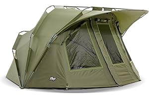 ‎LUCX Lucx® Lion Angelzelt Bivvy 1-2 Mann Karpfenzelt Carp Dome Angler Zelt 10.000mm Wassersäule - Campingzelt