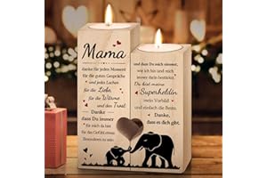 ‎JURATAR Juratar® Muttertagsgeschenke für Mama -Kerzenhalter in Herzform, Personalisiertes Geschenke für Mama, Mutter Geschenk Zum Geburtstag, Muttertagsgeschenk Kerze