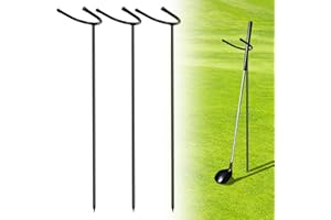 YEXEXINM 3pcs Golf Club Holder, U Shaped Detachable Golf Club Stand Keeps Your Clubs Clean, Dry and Visible, Metal Golf Club Stand Easy to Carry