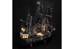 BRICKBLING Light Kit Compatible with Lego Captain Jack Sparrow's Pirate Ship 10365 (No Model), Decoration Lighting Set Compatible with Lego Captain Jack Sparrow's Pirate Ship Creative Toys