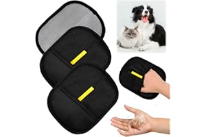 TULEBOLIAN 3 x Gant de Toilettage Double Face pour Poils Animaux de Compagnie, Gants Poil Chat Gants de Toilettage Gants d'épilation électrostatiques Réutilisable pour Le Lavage Le Toilettage
