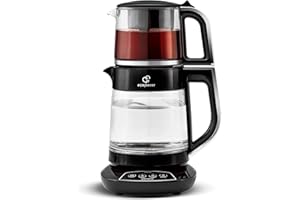 Karaca Caysever ekspres do herbaty, stal chromowana, 1700 W, bez BPA, pojemność 0,8 l, 1,5 l