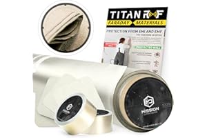 Mission Darkness TitanRF Faraday Fabric Pro Construction Kit XL 60' x 44" (18.3m x 1.1m) + 20' (6m) TitanRF Tape // Military Grade Certified Fabric Blocks RF Signals WiFi Cell Bluetooth RFID EMF