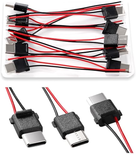 Adattatore USB-C A 2 Pin Con Morsetto A Vite – 5V 3A Senza Saldature Per Progetti Fai-da-te E Riparazioni (4 Pezzi)