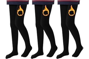 L&K-II Collants Thermiques fille Collants enfants avec Doublure hiver Chaud Opaque Douillet seamless Treggings taille Haute Collant multicolore 4611 VA