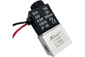 AOMAG 1/4 Zoll PT DC 12V 2-Wege- Öffner Elektromagnetluftventi