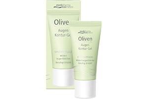 ‎MEDIPHARMA COSMETICS Olivenöl Augen-Contour Gel - Mit Hyaluronsäure & Coffein - Mildert Augenfältchen - Beruhigt & kühlt - medipharma cosmetics